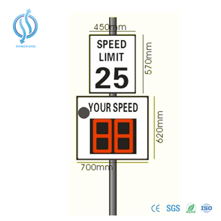 Personalize os sinais de velocidade do radar solar para controle de tráfego