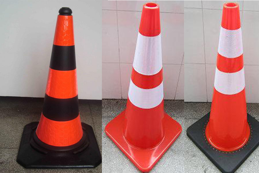 O que significa um cone vermelho e branco?