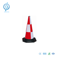 Cone de borracha de segurança de 500 mm