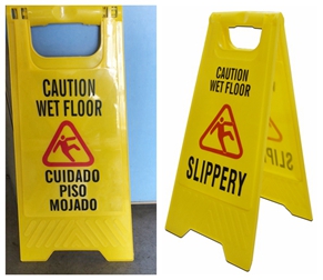 Sinalização do piso úmido