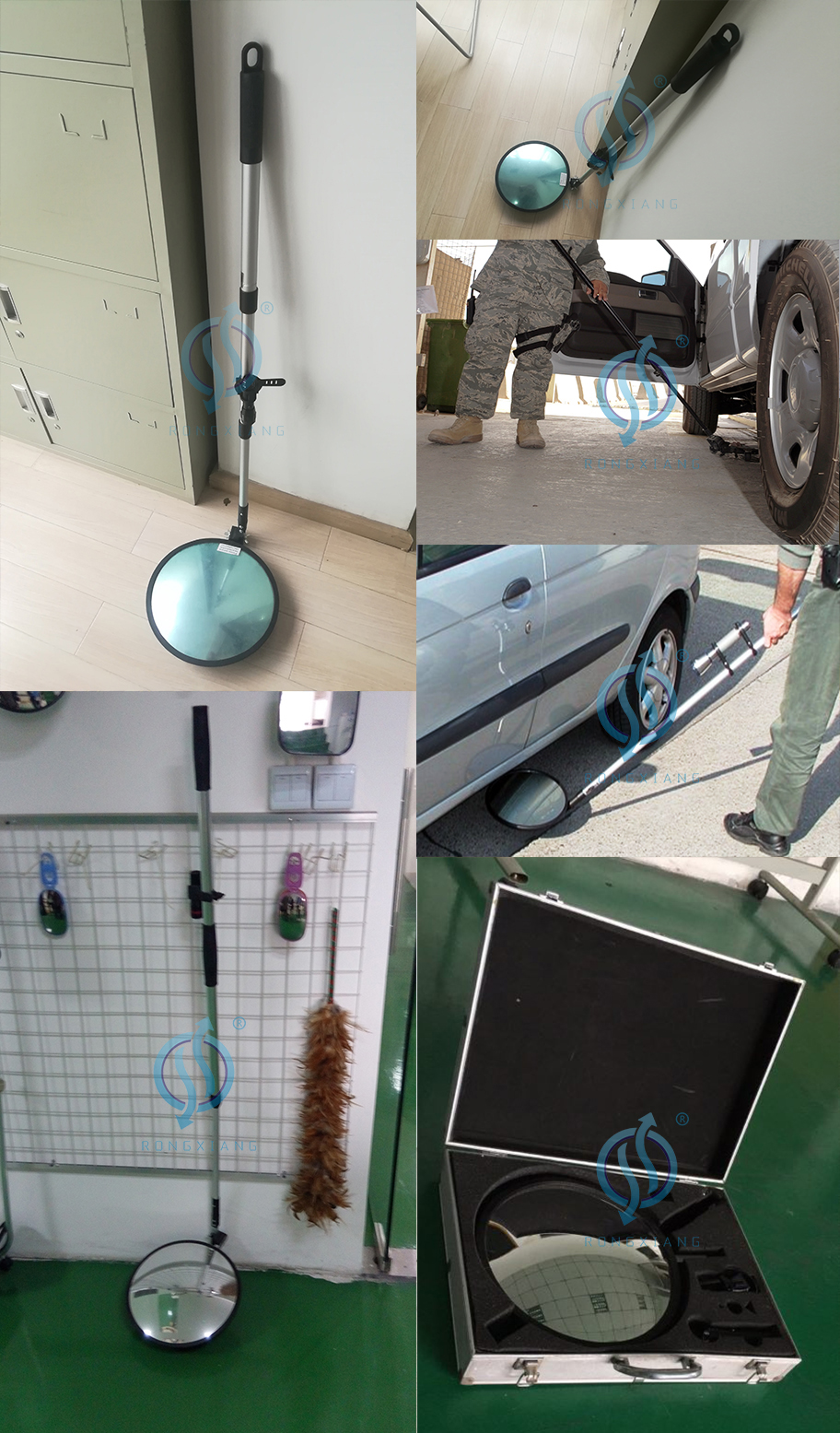 Sob o espelho de inspe&ccedil;&atilde;o do ve&iacute;culo