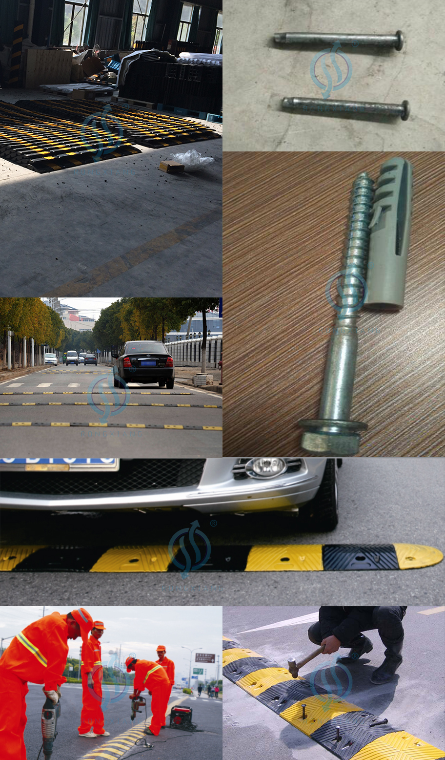 corcunda de velocidade de borracha