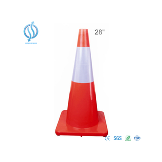 Cone de tráfego laranja de alta intensidade para estrada
