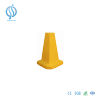 Cone de tráfego triangular amarelo de 500 mm