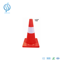 Cone de estrada em PVC flexível 450 mm