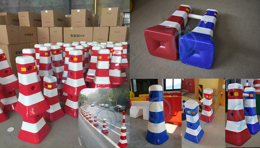 Barreira de tr&aacute;fego pl&aacute;stico