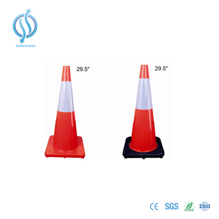 Cone de trânsito laranja de 750 mm e 3,6 kg com base preta